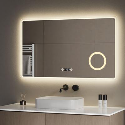 S'afielina - Badezimmerspiegel mit Beleuchtung led Badspiegel Wandspiegel 100 x 60 Image