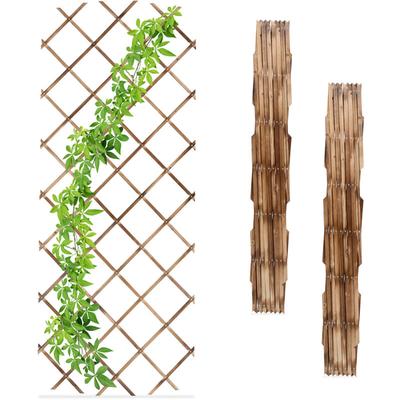 Relaxdays - Rankgitter ausziehbar, 3er Set, Rankhilfe Kletterpflanzen, 180x90 cm, Garten, Balkon, Image
