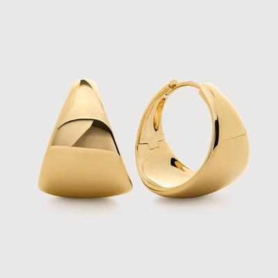 Gold Tapered Large Hoop Earrings