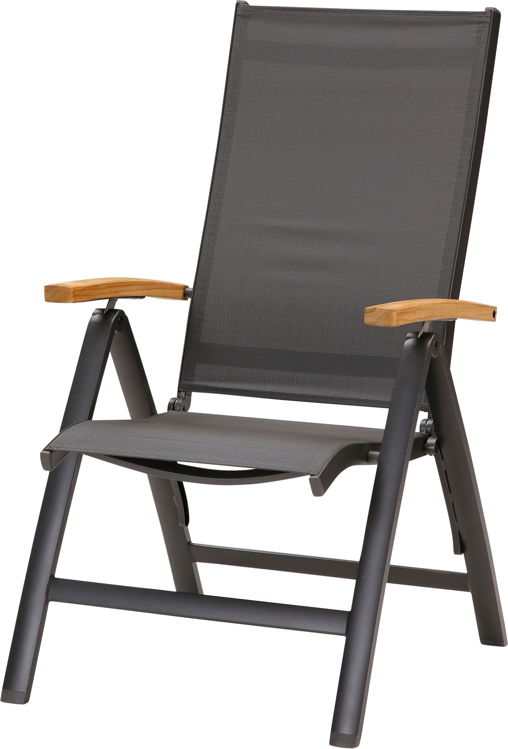 Klappstuhl BEST "Cavalese", grau (anthrazit), B:62cm H:110cm T:67cm, Aluminium, Stühle