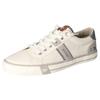 Slip-On Sneaker MUSTANG SHOES, Herren, Gr. 43, grau (weiß, hellgrau), Lederimitat, casual, Schuhe, Slipper, Freizeitschuh mit softer Innenausstattung
