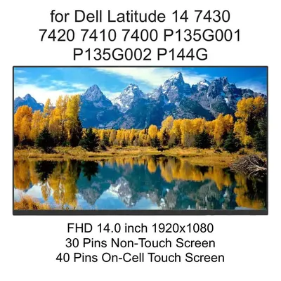 14.0 Laptop LCD Screen Display for DELL Latitude 14 7430 7420 7410 7400 P135G001 P135G002 P144G, 30