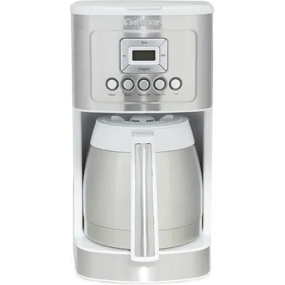 Stainless Steel Coffee Maker, 12-Cup Thermal, White
