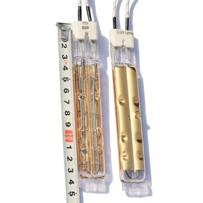 115V 600W 145mm Twin Tube Short Wave Infrared Heat Emitter Replacement Heraeus 09751713 Quartz IR