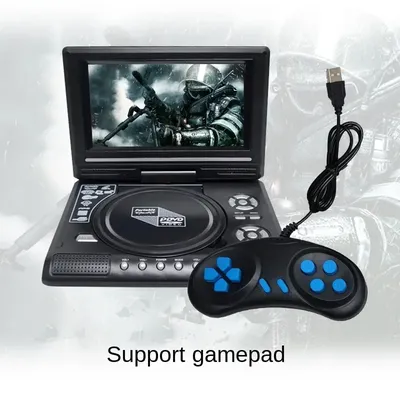 Top 7.8 Inch Portable Home Car DVD Player VCD CD Game TV Player USB Radio Adapter Support FM Radio