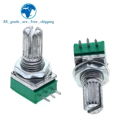5pcs TZT B5K B10K B20K B50K B100K B500K Audio Amplifier Sealed Potentiometer 15mm Shaft 3pins