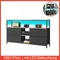 Meuble TV 108/137 cm, commode avec 4 tiroirs en tissu, meuble à tiroirs polyvalent pour cuisine,