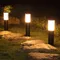 Lumière solaire de jardin en acier inoxydable, lumière de chemin de jardin, paysage extérieur,