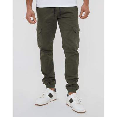 Khaki Green Jogger Style Cargo Trousers