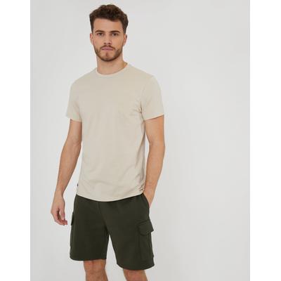 Threadbare Men's Khaki Green Cargo Sweat Shorts