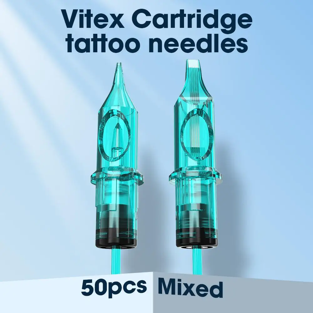 20/50 stücke Vitex Einweg Patrone Tattoo Nadeln Sterilisierte Sicherheit Nadel RS/RL/RM/M1 Mit Membran Für Tattoo Rotary Maschine Image