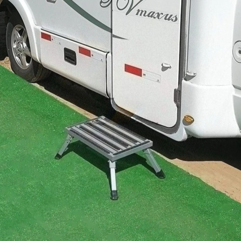 Nachlaufende Wohnmobil-Campingplatz-Wohnmobil-Klapppedale aus Aluminiumlegierung, klappbare Hocker, einstufige Kletterstufen, Autowaschbank aus Aluminiumlegierung Image