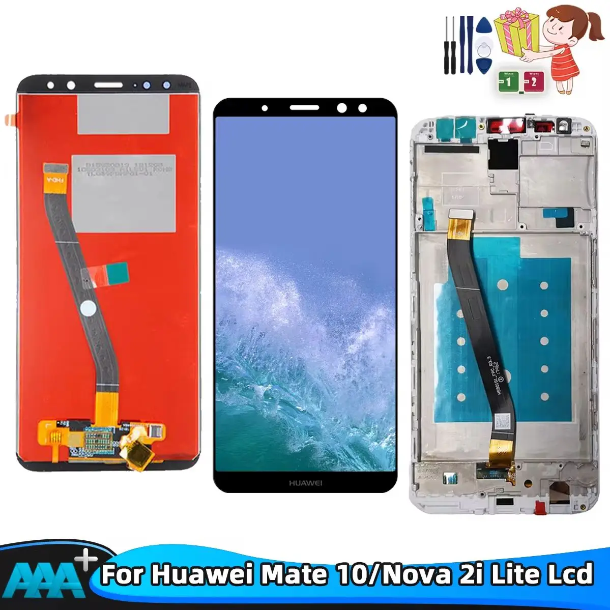 5,9 Zoll Für Huawei Mate 10 Lite RNE L01 L02 L03 L21 LCD Display Touch Screen Ersatzteil Für Huawei Mate 10 Lite mit Rahmen Image