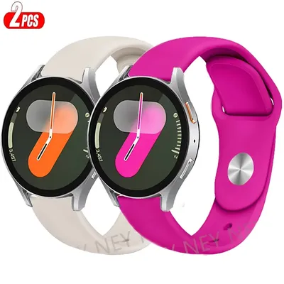 2er-Pack Silikonbänder für Samsung Galaxy Watch 7/FE/5/5 Pro/4/6 Classic Active 2 20 mm 22 mm Armband für Huawei GT 5-4-3-2e Band