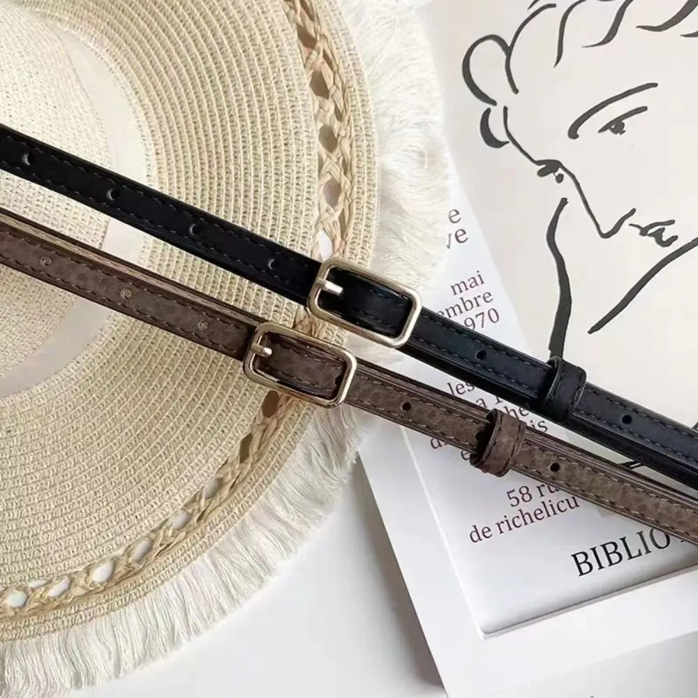 Mode Frauen dünnen Bund Trend Luxus Design Pu Ledergürtel lässig vielseitige Nadel schnalle Bund Retro Jeans Hüftgurt Image