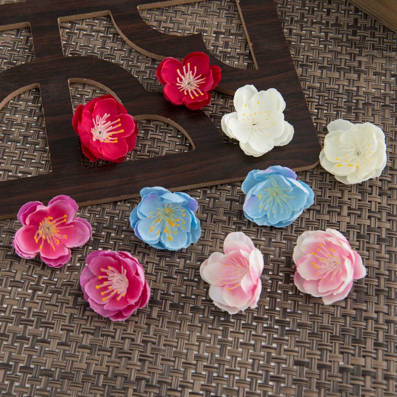100 Stück Seide künstliche Blume Kirschblüten für Hochzeit dekorative Weihnachts kränze nach Hause DIY Scrap booking Geschenk box heiße Verkäufe Image