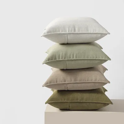 Neue einfache moderne Chenille Chevron gepresste Kante Wohnzimmer Sofa Schlafzimmer Kissenbezug Image