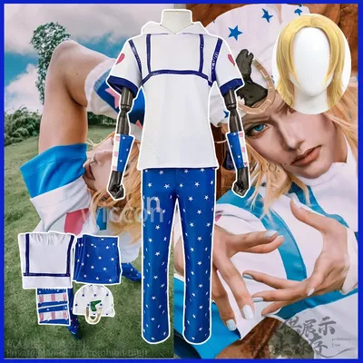 Anime Jo Bizarre Kostüm Johnny Joestar Cosplay Uniform Perücke Halloween Cos Party Outfit Top Hosen Image