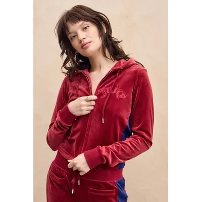 Juicy Couture UO Exclusive Wine Hoodie - Maroon M at Urban Outfitters