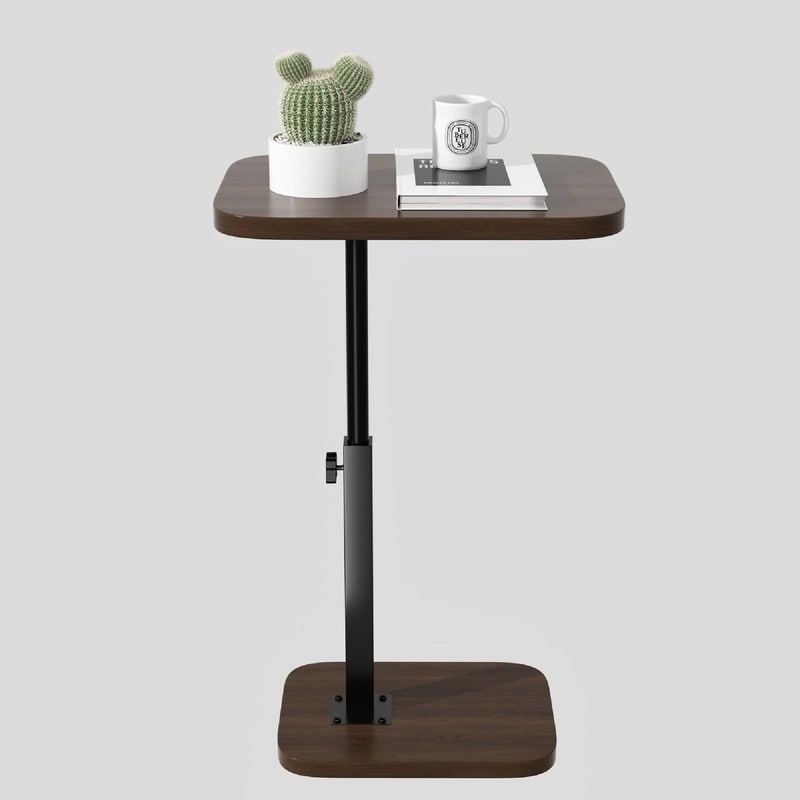 Adjustable Side Table TV Tray - 18.3"D x 11.8"W x 20"H