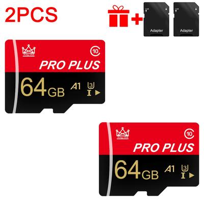 TEMU 2pcs Memory Cards With Adapter - U3, C10, A1 Compatible | For Tablets, Cameras, Phones & More | 512mb To 128gb Capacity Options
