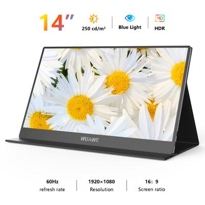 "TEMU 2025 New 14" Portable Monitor, 1920x1080p Small Usb C Hdtv Travel Monitor For Laptop, External Second Computer Monitor With Hdr Freesync Low Blue Light" Image