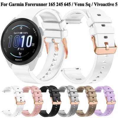 20mm Armband für Garmin venu sq 2 Musik weiches Silikon Armband Armband vivo active 3 Vorläufer 55 Armband Uhren armbänder Image