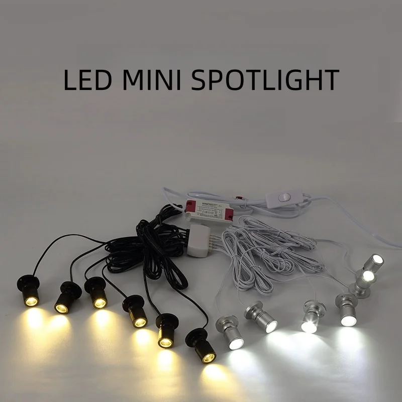 Mini-LED-Strahler, Deckenleuchten, 3 W, AC85–265 V, oberflächenmontierte Weinschrankleuchte, Küchentheke, Vitrine, 6/8/10 Stück Image