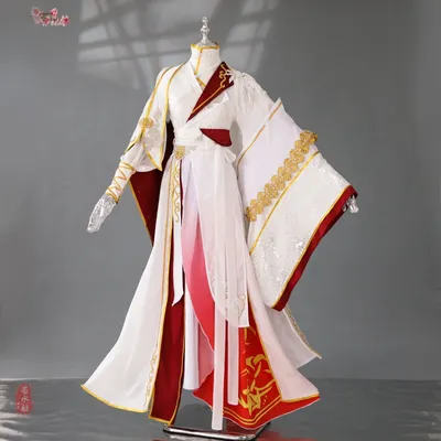 Antike Weiß Rot Xie Lian Halloween Cos Cosplay Altes Kostüm Wuxia Neuer chinesischer Stil Image