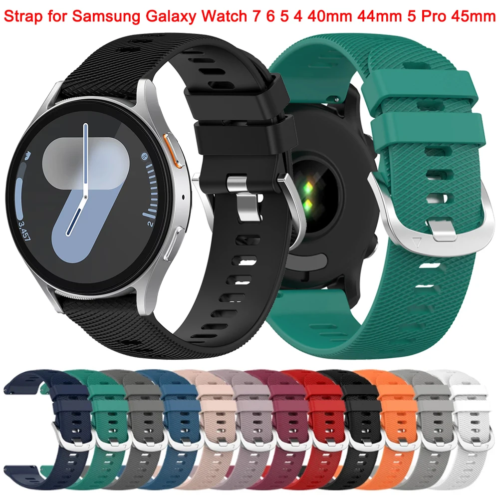 22 mm 20 mm Silikonarmband für Samsung Galaxy Watch 7 6 5 4 40 mm 44 mm 5 Pro 45 mm/4 6 klassische Armbänder Galaxy Watch 3 Gear S3 Band Image