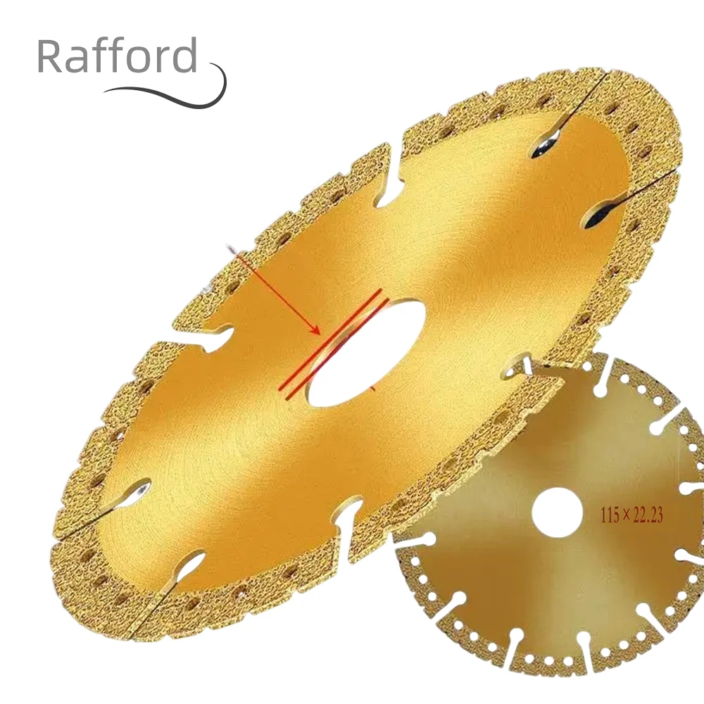 Vakuumgelötetes, diamantgelbes Sägeblatt, 11,4 cm, Stahl, Metall, Stein, Gusseisen, Verstärkungsstahl, Aluminium, Mehrzweck-Elektrowerkzeug Image