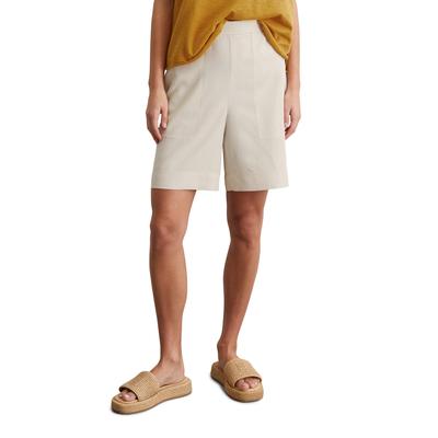 Shorts MARC O'POLO "aus TENCEL™ Lyocell-Leinen-Mix", Damen, Gr. 38, Normalgrößen, silky stone, Obermaterial: 90% Lyocell, 10% Leinen, unifarben, casual, weit kurz, Hosen Image