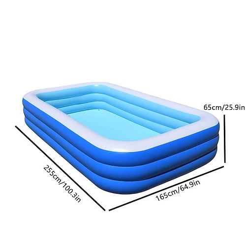 1 Stück aufblasbares Schwimmbecken für den Garten im Freien Poolpartys – langlebiges, faltbares PVC-Design, kein Strom erforderlich, tragbarer Sommerspaß Erwachsene Weihnachten Geschenkidee Urlaub