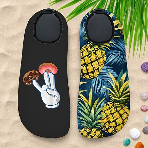 Schnelltrocknende Aquasocken für Herren mit Cartoon- und Seemotiven – leichte Strand-Wasserschuhe rutschfeste Barfuß-Surfschuhe zum Schwimmen, Yoga und Pool Image