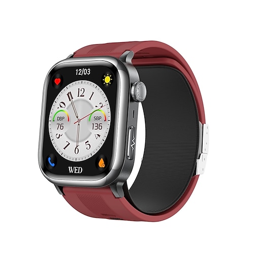 tk66 Smartwatch 2.06 Zoll Smartwatch Fitnessuhr Bluetooth EKG PPG Temperaturüberwachung Schrittzähler Kompatibel mit Android iOS Damen Herren Schrittzähler IP 67 49mm Uhrengehäuse Image