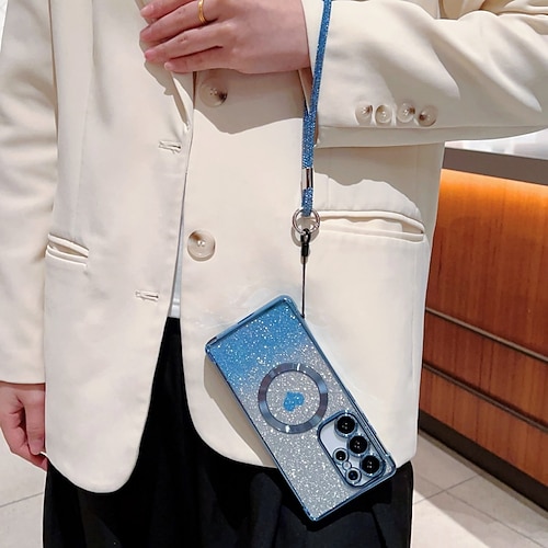 Handy Hülle Handyhüllen Für Samsung Galaxy S25 S24 S24 FE S23 S22 S21 Ultra Plus Rückseite Mit Ständer Magnetisch Unterstützt kabelloses Laden Retro TPU Beschichtung Image