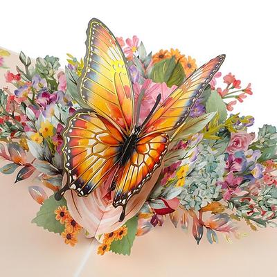 lebendiger 3D-Schmetterling Gänseblümchen-Pop-up-Grußkarte, das beste Geschenk für Mama, Blumenstraußkarte zum Muttertag, Anerkennung für Lehrer, Geburtstag, Dankesgruß Image