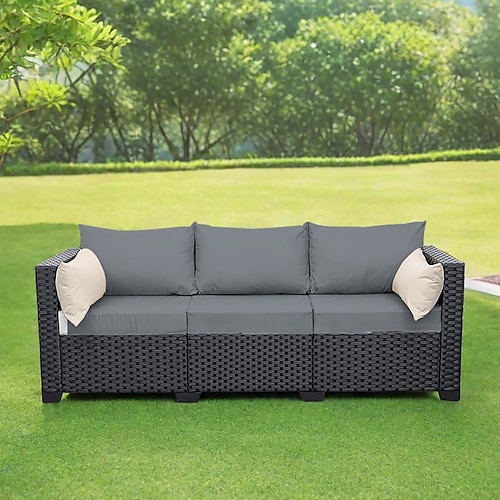 Kissenbezüge für die Terrasse im Freien, dehnbare Sitzbezüge für Gartenmöbel, Polyesterersatz für Terrassen-, Balkon- und Innenstühle Image