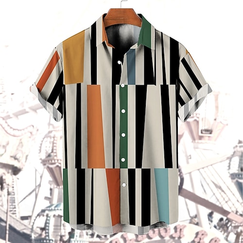 Bluse / Hemd Retro Poster Retro-Mädchen 1950er Retro Vintage Grafik für Herren Erwachsene 3D-Druck für Maskerade Täglich Urlaub Party Image