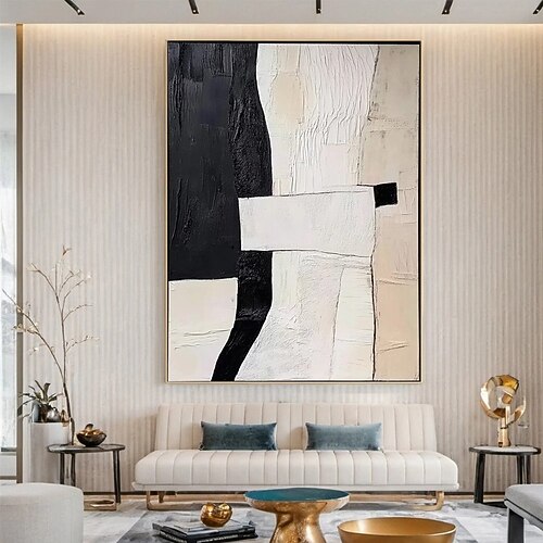 Ölgemälde handgemachtes Ölgemälde Wabi Sabi Wandkunst 2er Set beige abstrakte Malerei auf Leinwand ein Paar beige Textur Wandkunst neutral abstrakte Wandkunst Boho Wanddekoration Image