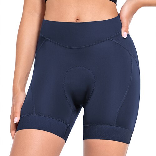 Arsuxeo Damen Einfarbig Radsport-Radhose: Fahrradunterwäsche-Shorts Fahrradhose Fahhrad Shorts Strumpfhosen Formpassend Mountainbike MTB Straßenradsport Sport Reflektierende Streifen Image