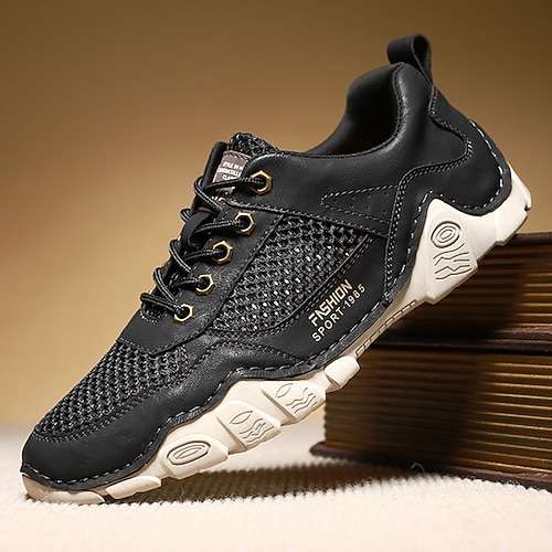 Braune Mesh-Sport-Sneaker für Herren – leistungsstarke Sportschuhe zum Laufen, Wandern und für die Freizeit
