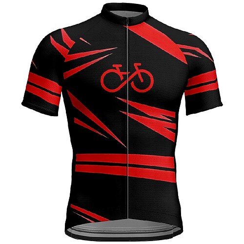Herren Radtrikot Grafik Kurzarm Fahhrad T-Shirt Trikot mit 3 Gesäßtaschen Mountainbike MTB Schnelltrocknend Anatomisches Design Feuchtigkeitsableitend Atmungsaktiv Sport Gelb Rot Blau Bekleidung Image
