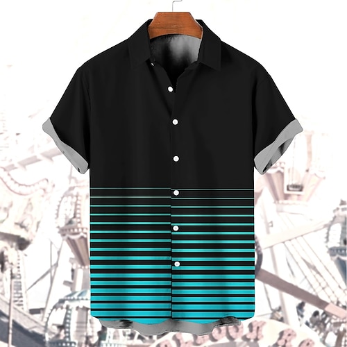 Bluse / Hemd Retro Poster Retro-Mädchen 1950er Retro Vintage Grafik für Herren Erwachsene 3D-Druck für Maskerade Täglich Urlaub Party Image