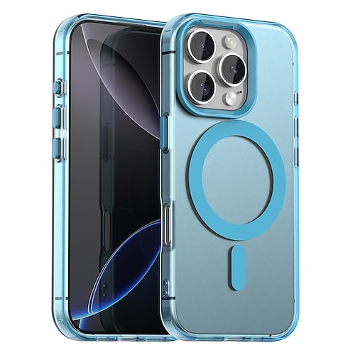 Handy Hülle Handyhüllen Für iPhone 17 Pro Max 17 Air 16 15 Pro Max Plus 16e 13 12 11 Pro Max Rückseite Magnetische Adsorption Magnetisch Unterstützt kabelloses Laden Stoßfest PC Metall Image
