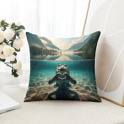 Lustiges Tier Krokodil Dekorative Wurfkissenbezug 1PC Weicher quadratischer Couchkissenbezug Kissenbezug für Schlafzimmer Wohnzimmer Sofa Stuhl Image