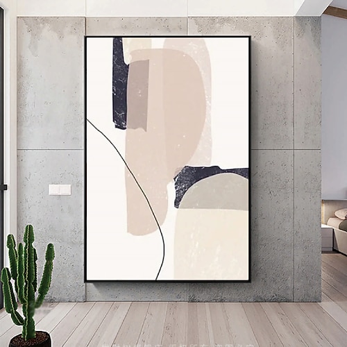 Ölgemälde handgemaltes abstraktes Ölgemälde Wabi Sabi Wandkunst 2er-Set beige abstrakte Malerei auf Leinwand ein Paar beige Textur Gemälde Wandkunst neutrale abstrakte Malerei Wandkunst Boho Image