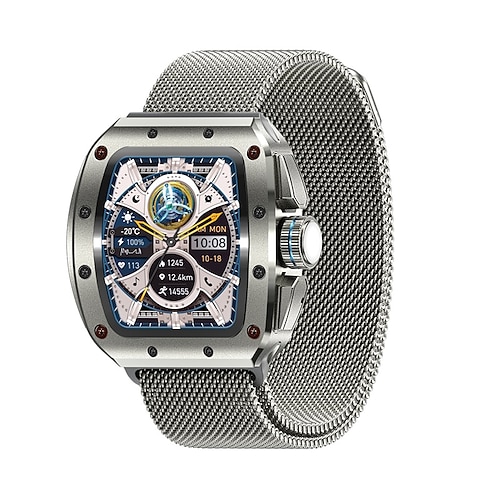 V68 Smartwatch, 1,76 Zoll, Smartwatch, Fitness-Laufuhr, Null-EKGPPG, Schrittzähler, Herzfrequenzmesser, kompatibel mit Null-Schrittzähler für Damen und Herren, benutzerdefiniertes Zifferblatt, IP67, 39 mm Uhrengehäuse Image