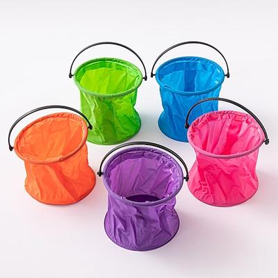 2er-Pack Strandspielzeug, faltbares Eimerspielzeug, Mehrzweck für lustige Sommeraktivitäten, Campingausrüstung, Strandutensilien (zufällige Farbe) Image
