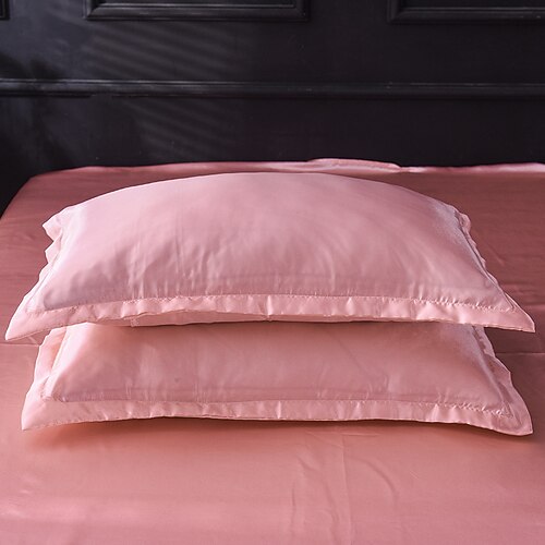 Gewaschener Seidenkissenbezug Einzelner Satin-Imitationsseidenkissenbezug Image